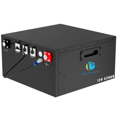 IP54エンクロージャー保護 12V520Ah LiFePo4充電式バッテリー キャンピングカー旅行に最適