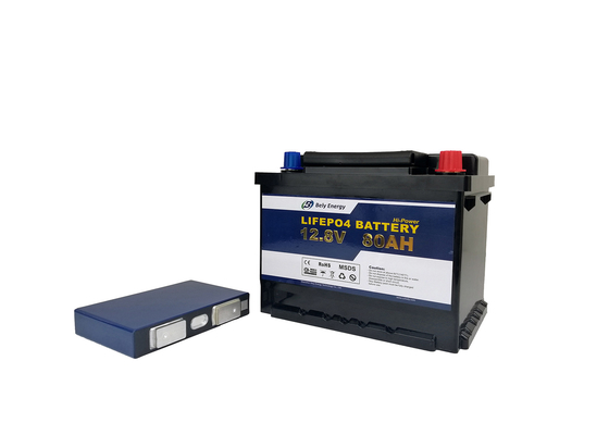 購入 再充電可能なLiFePo4 12ボルト太陽エネルギーシステムのための80のAmp時間電池 online manufacture
