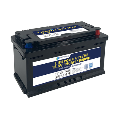 12V 150AH LiFePO4 リチウム電池とBTとエネルギー貯蔵のための自己加熱
